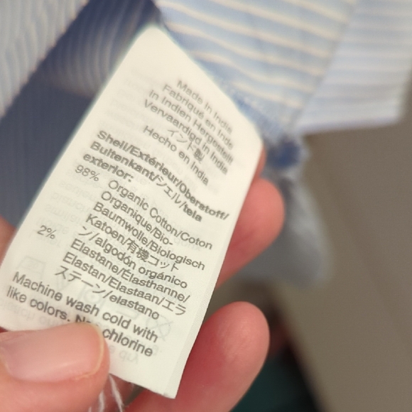 J. Crew Women's Light Blue Strip Tunic Top - Picture 5 of 5